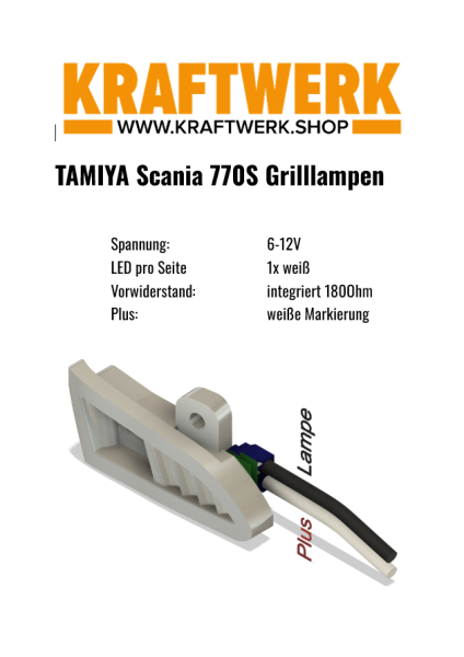 TAMIYA Scania 770S Grilllampen